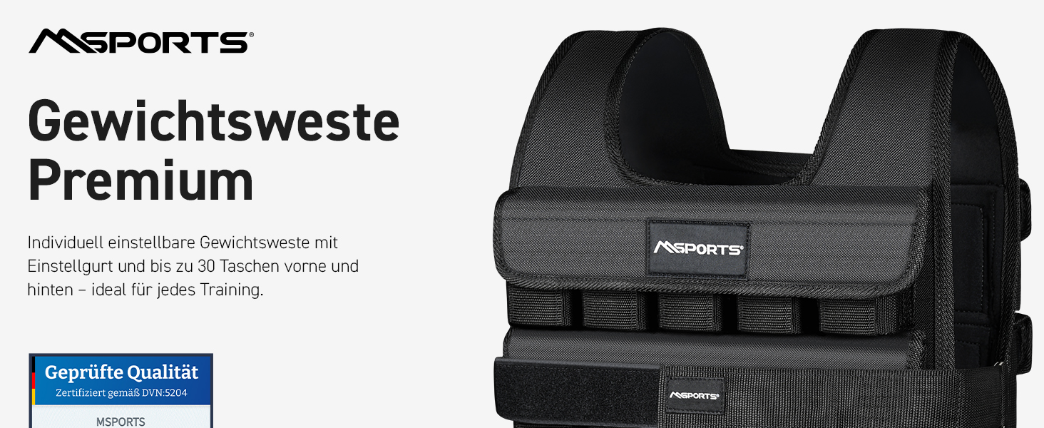 Вага для тренувань MSports Premium, регульована 5-30 кг, вага для бігу, фітнесу, силових тренувань (15 кг, Military Green)