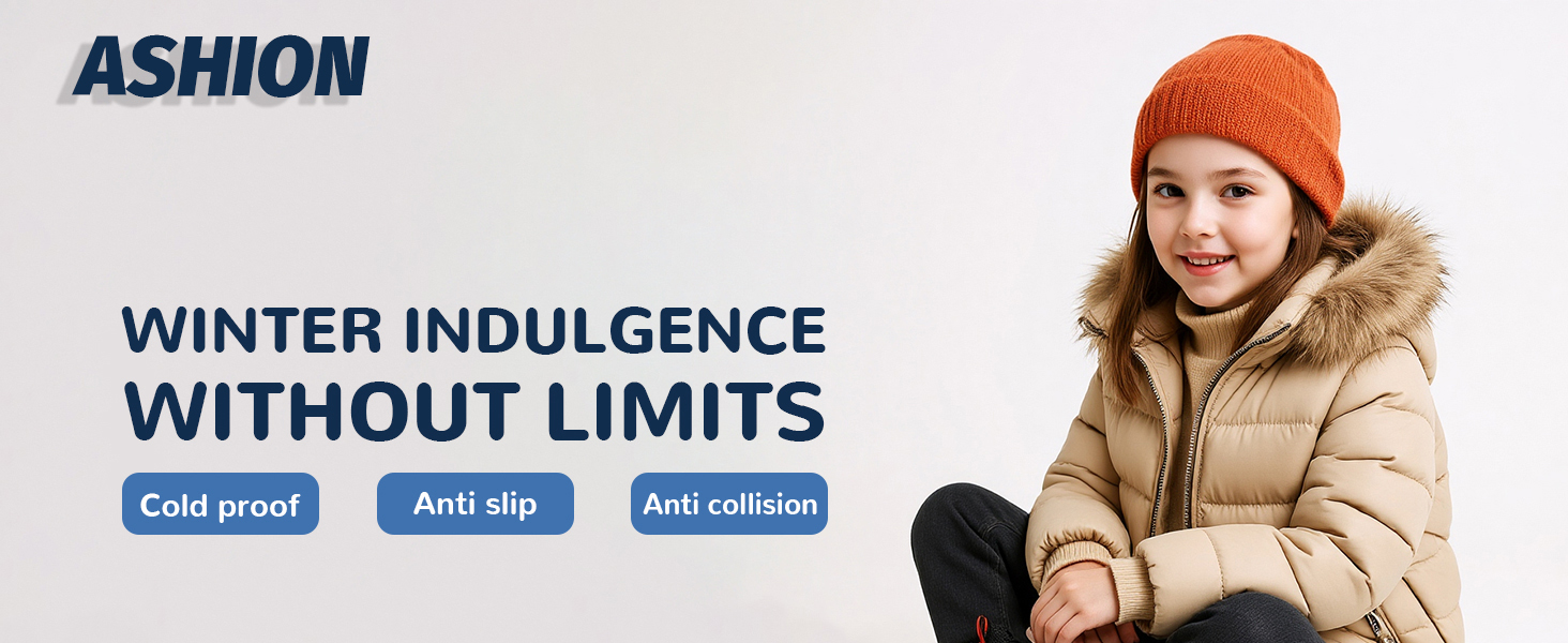 Дитячі зимові черевики ASHION для хлопчиків та дівчаток, утеплені, трекінгові, чорно-сині (37 EU)