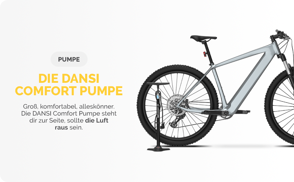 Насос для велосипеда DANSI з адаптерами для всіх типів вентилів (AV, SV, DV) | Насос для мотоцикла, електровелосипеда, авто та спортивного обладнання | З великим манометром