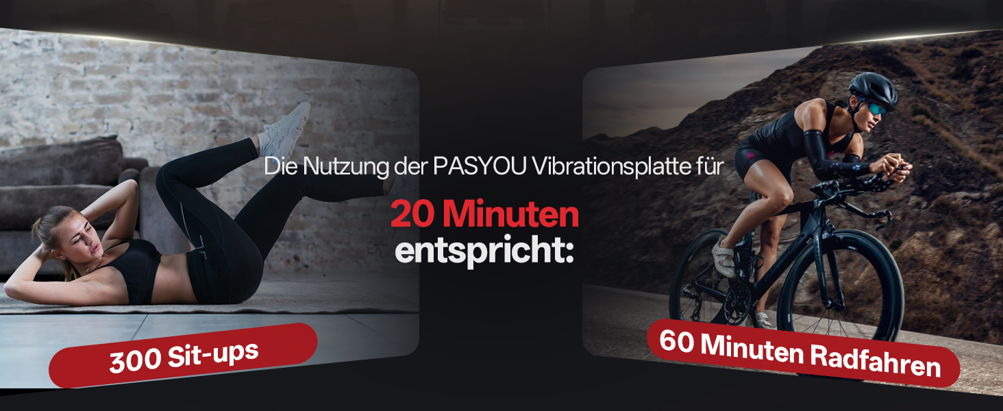 PASYOU Вібраційна платформа для тренувань всього тіла з пультом дистанційного керування та еластичним гумкою, 0-99 інтенсивність