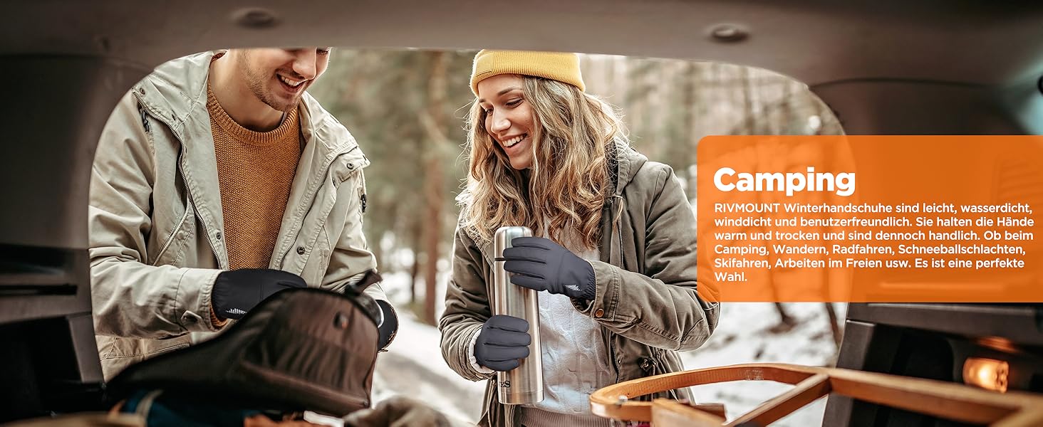 Зимові рукавички Rivmount RG802 Black: водонепроникні, теплі, для катання на лижах, велосипеді, мотоциклі та повсякденного використання