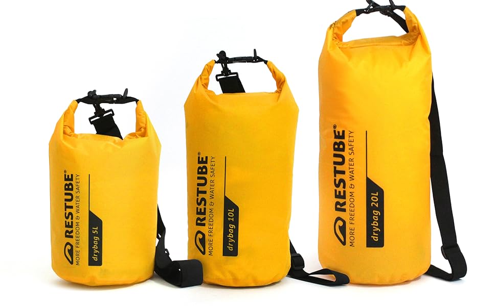 Restube Водонепроникний Drybag - Преміум якість | 20L, жовтий | Для подорожей, активного відпочинку