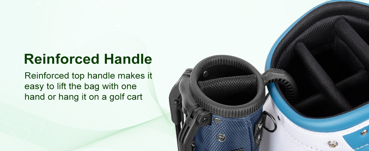 Сумка для гольф-клубів на 7 місць, компактна, для поля Par 3 та драйвінг-рейнджу, легка сумка для пітч-пут гольфу, з ергономічним подвійним ременем, блакитна