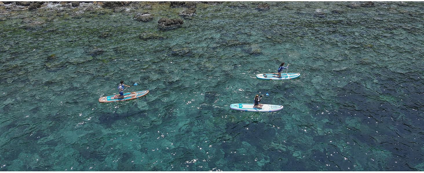 Надувний SUP-борд UPWELL Premium Stand Up Paddling Board з комплектом: сидіння, кріплення для камери, весло, 204 кг, для 2 осіб, 350x84x15 см