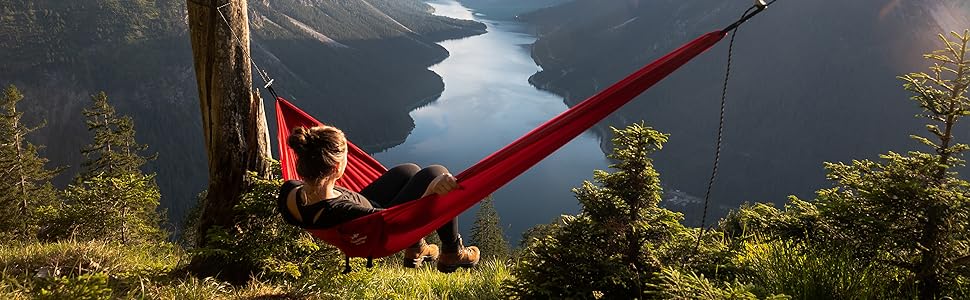 Гамак Amazonas Ultra-Light Silk Traveller XL для подорожей та гір, надлегкий, 295x150 см, до 200 кг