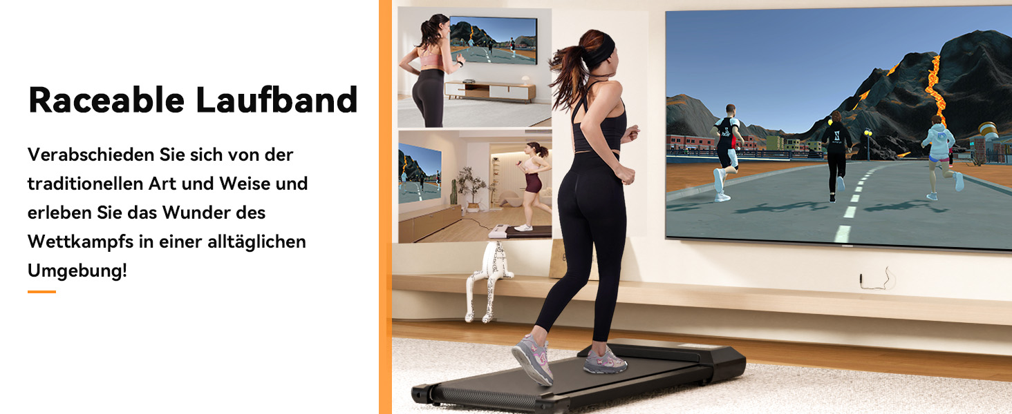 Walking Pad Lacuffy 2.5 HP: Бігова доріжка для дому з інтелектуальним керуванням та підтримкою мультиплеєрних змагань (136 кг)