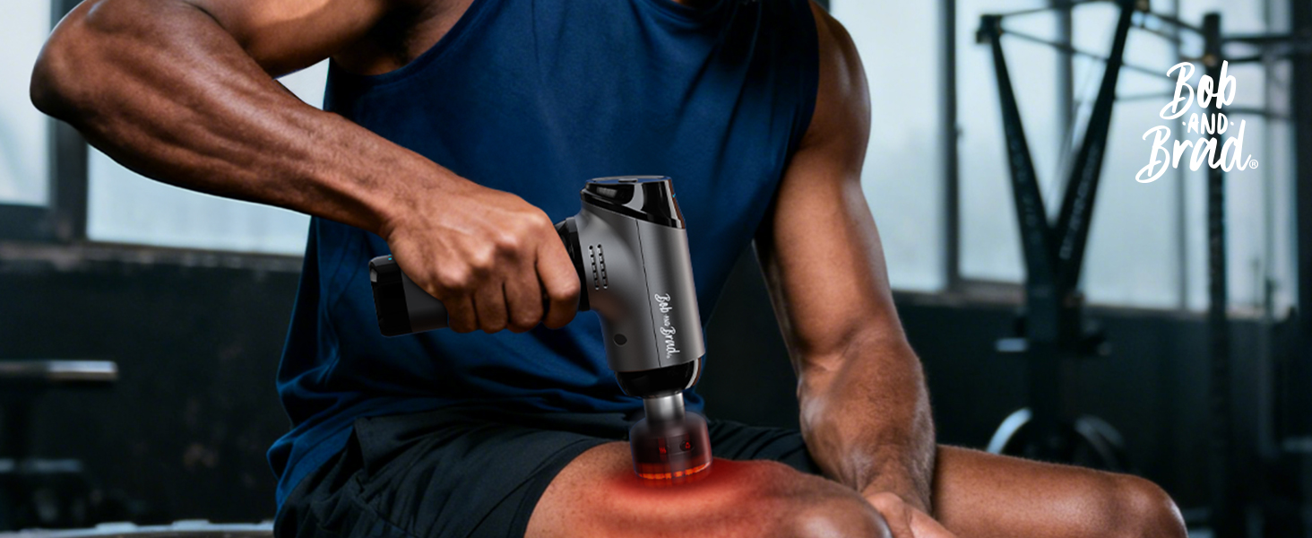 Масажер для тіла BOB AND BRAD T2 Ultra з підігрівом та терапією червоного світла. Професійний масажер глибоких тканин для спортсменів. Портативний масажер для відновлення м'язів. Подарунок для чоловіків та жінок.
