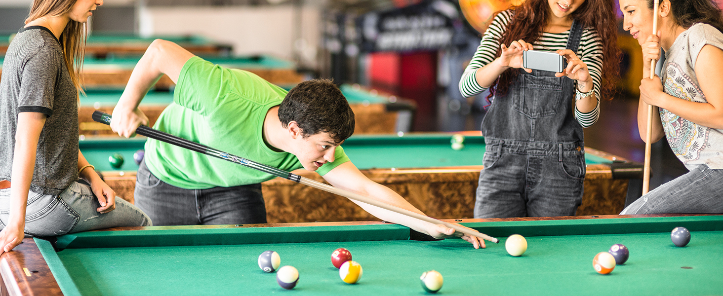 Набір більярдних київ Kmise Pool-Queue-Stick Set – 147 см, канадський клен, професійні, для дорослих, різні кольори, для барів, дому, київ для більярдного столу