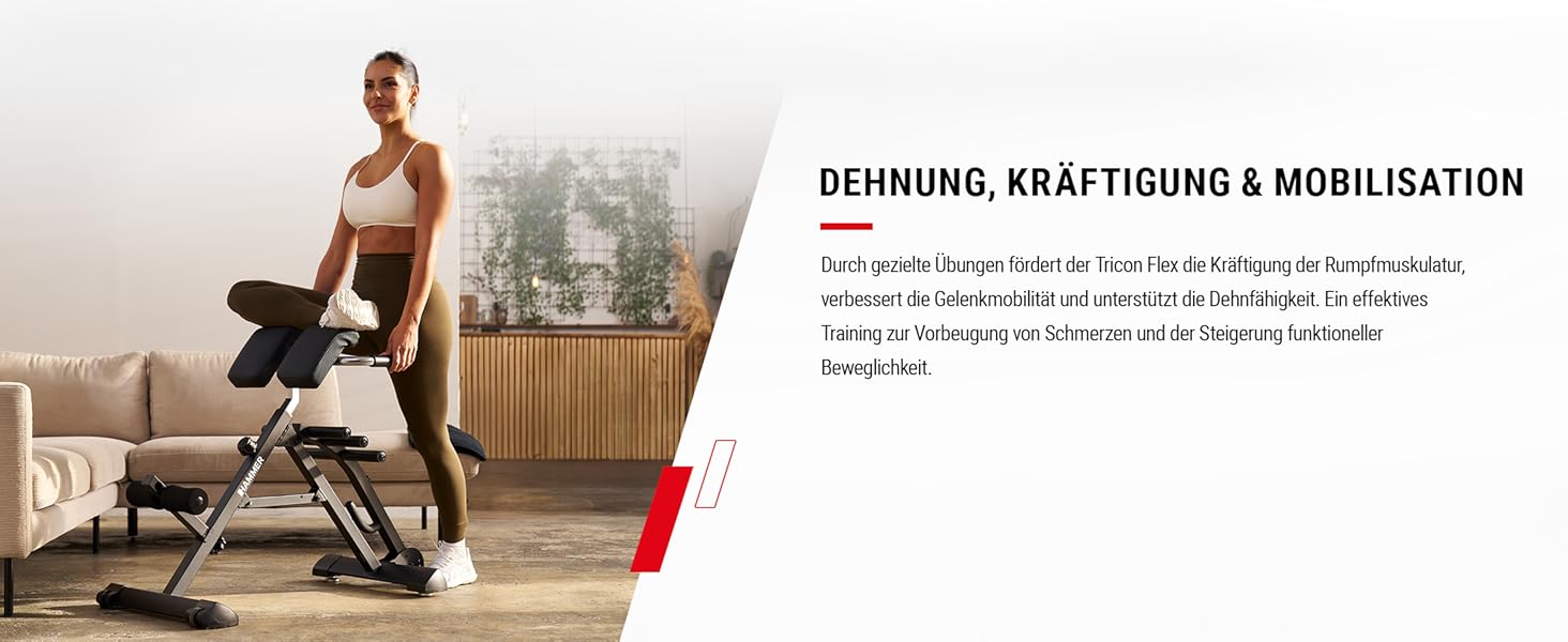 Тренажер для спини HAMMER Tricon – гіперекстензія, живіт, прес. Багатофункціональне обладнання для фітнесу