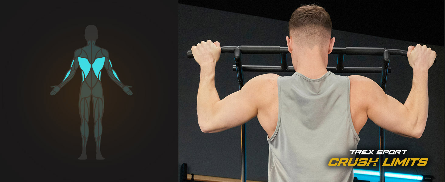 TREX SPORT Power Tower TX-150PR: турнік, бруси та силовий комплекс | Фітнес-станція до 150 кг