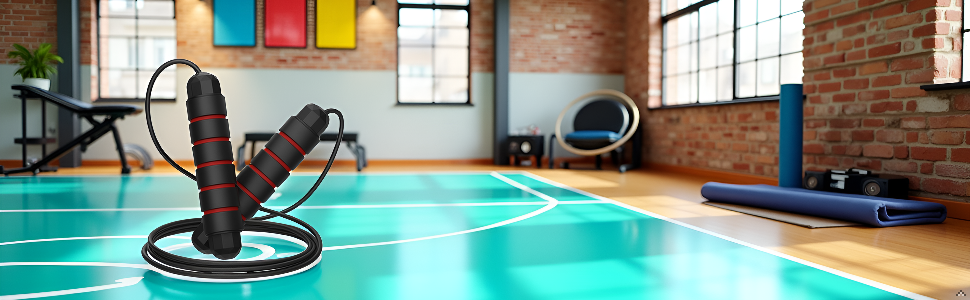 Стрибкове канат ALPHA PULL® з регулюванням - для фітнесу, тренувань, дорослих та дітей - з антиковзними ручками (червоний/чорний)