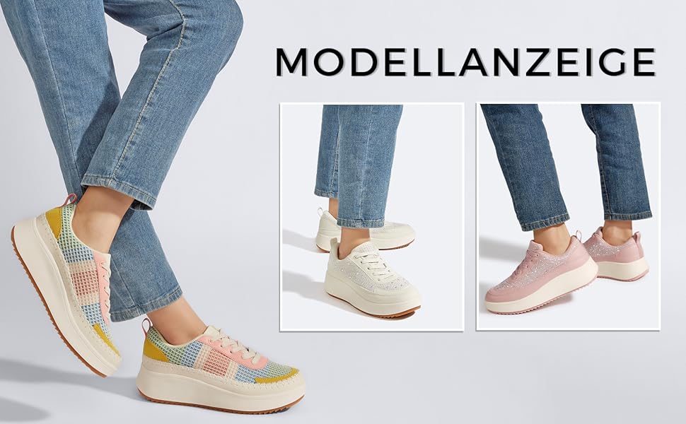 Кросівки жіночі Lucky Step на платформі з камінням, рожево-жовті, повсякденні, 39 EU