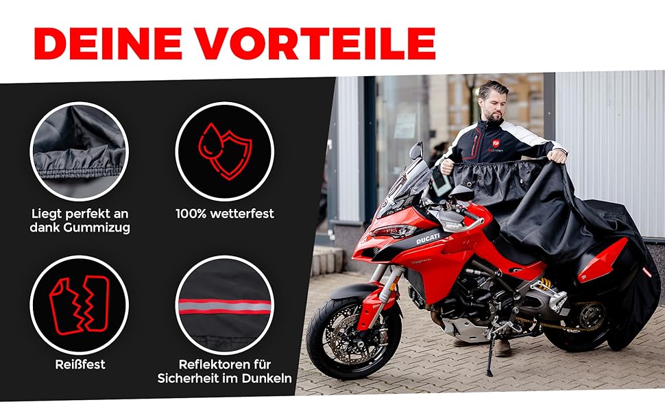 Водонепроникна накривка для мотоцикла Pro2Protect: захист від негоди, для мопедів, ролерів, Vespa, моторолерів