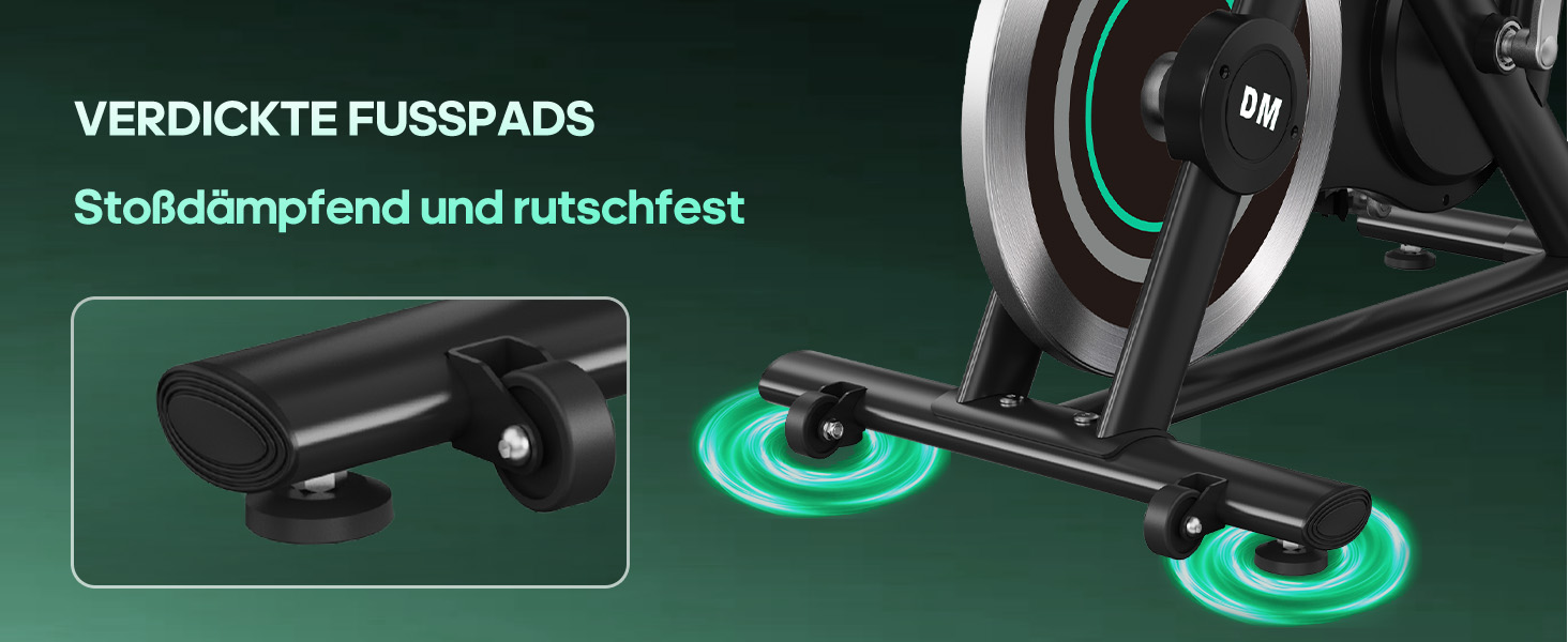 Ергометр DMASUN для дому з регульованим магнітним опором, стійкою для гантелей, важким маховиком, LCD-монітором, регульованою висотою, фітнес-велосипед до 180 кг, зелений [2026 Модель]