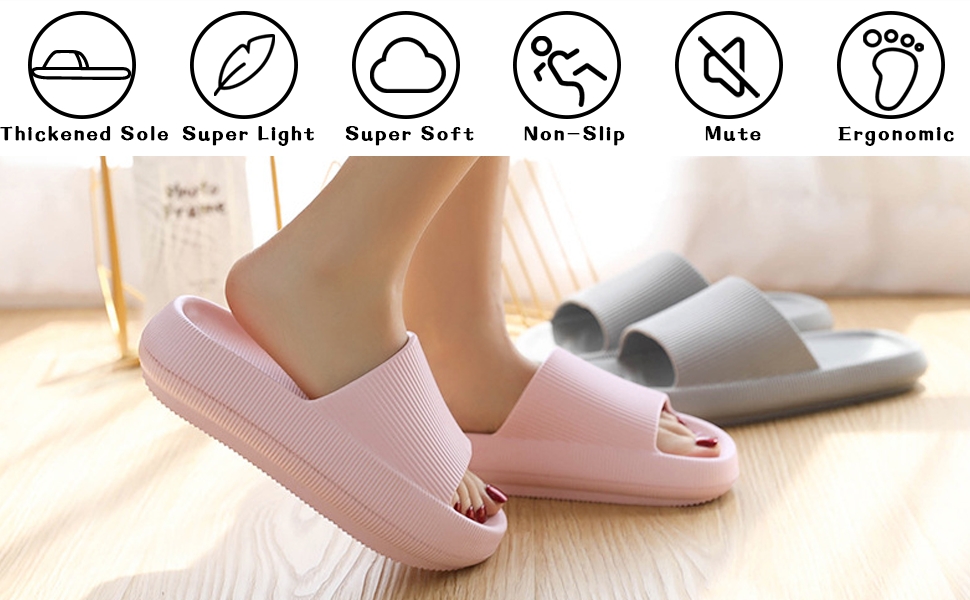 Шльпанці Cozislides Original: м'які, неслизькі, для дому та пляжу. Чоловічі та жіночі, чорні, 40/41 EU