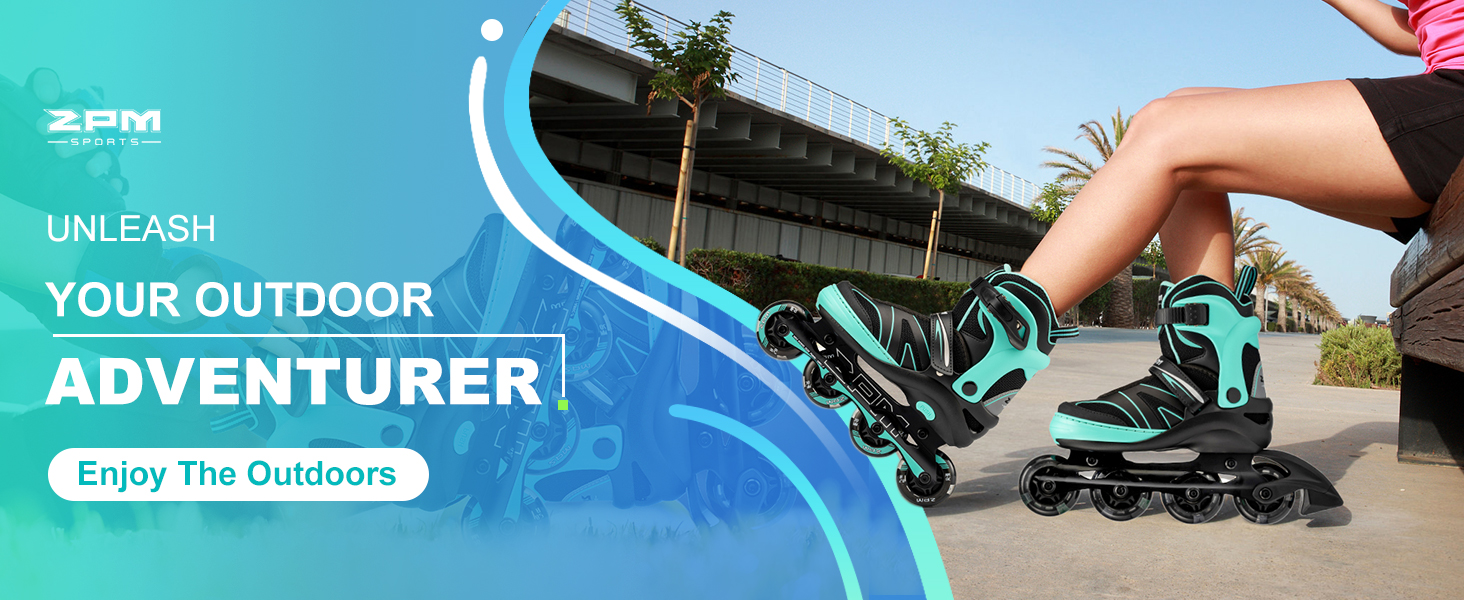 Ролики для дітей 2PM SPORTS, ролики для дівчаток та хлопчиків, середнього розміру (EU 34-37), зелені