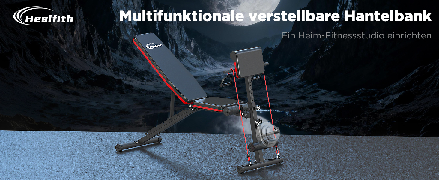 Складана тренажерна лава для дому з жимовою лавою, розгиначем ніг та подушкою Preacher Curl, римський стул, тренажер спини, вантажопідйомність 350 кг, для силових тренувань, домашній спортзал, комплексне тренування