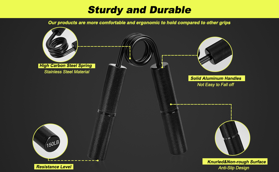 Набір для тренування рук та пальців (4 шт.), алюмінієвий підлокітний тренажер, тренажер сили хвата, тренажер м'язів рук для зміцнення хвата, нарощування м'язів та реабілітації рук (50/100/150/200 LBS)