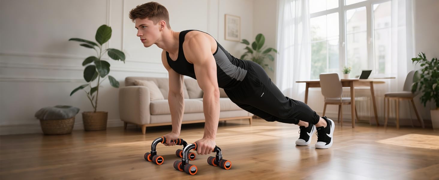 Паралелети для віджимань Push Up Bars, чорні - фітнес обладнання