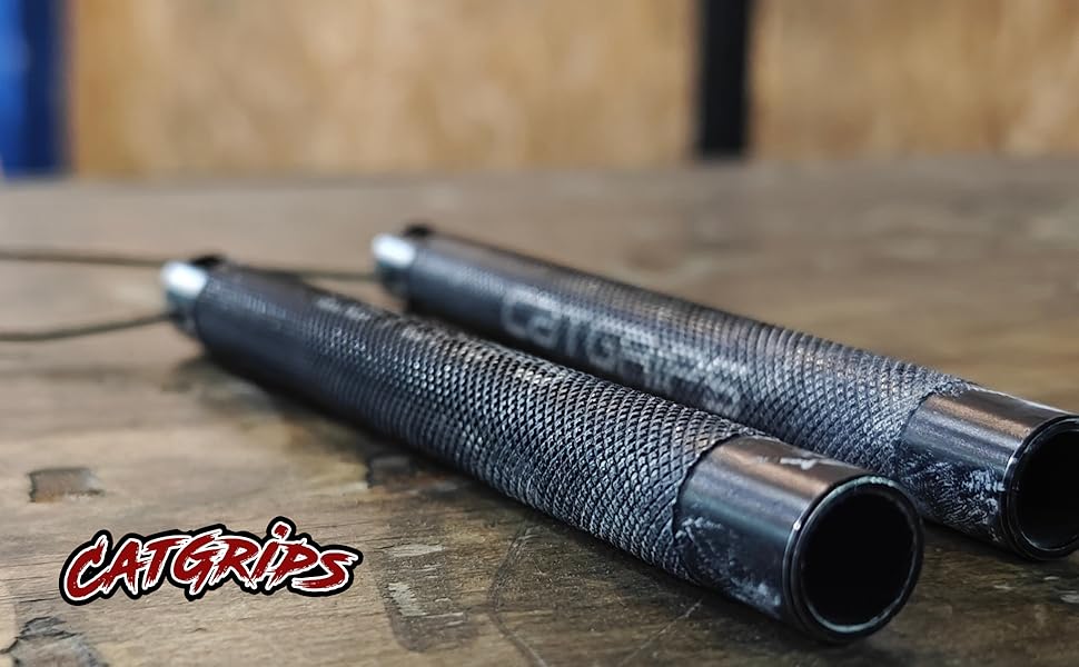 Стрибкове канат Crossfit CATGRIPS Springseil: алюмінієва ручка, сталеве ядро з підшипниками, легке та професійне для занять у спортзалі та боксі, з сумкою та запасними частинами, срібний