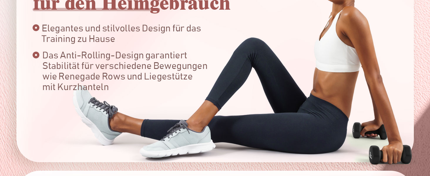 Набір гантелей Kurzhandel-Set 30 кг з підставкою для дому та фітнес-залу | Küstenbrise (повний чорний)