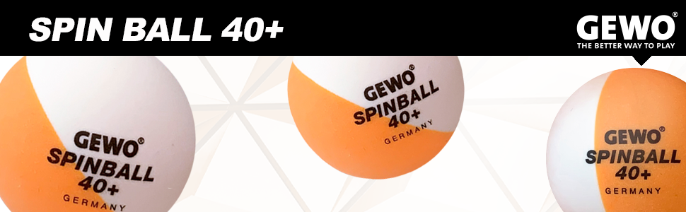 Тенісні м'ячі GEWO Spinballs 40+ - пластикові м'ячі для пінг-понгу з швом, для тренування обертання - 12 високоякісних двокольорових тенісних м'ячів, 40+ мм