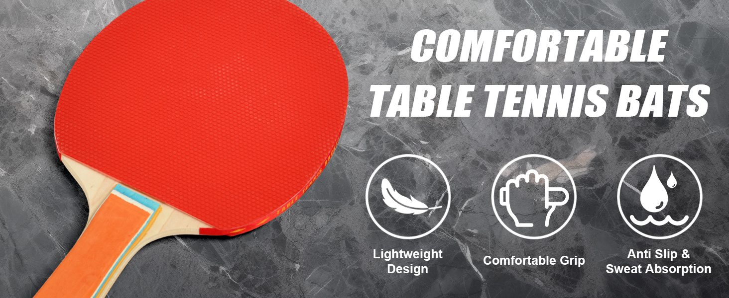 Набір для настільного тенісу Flintronic: 2 ракетки + 3 м'ячі, з сумкою для початківців та професіоналів (#2 Upgrade Black)