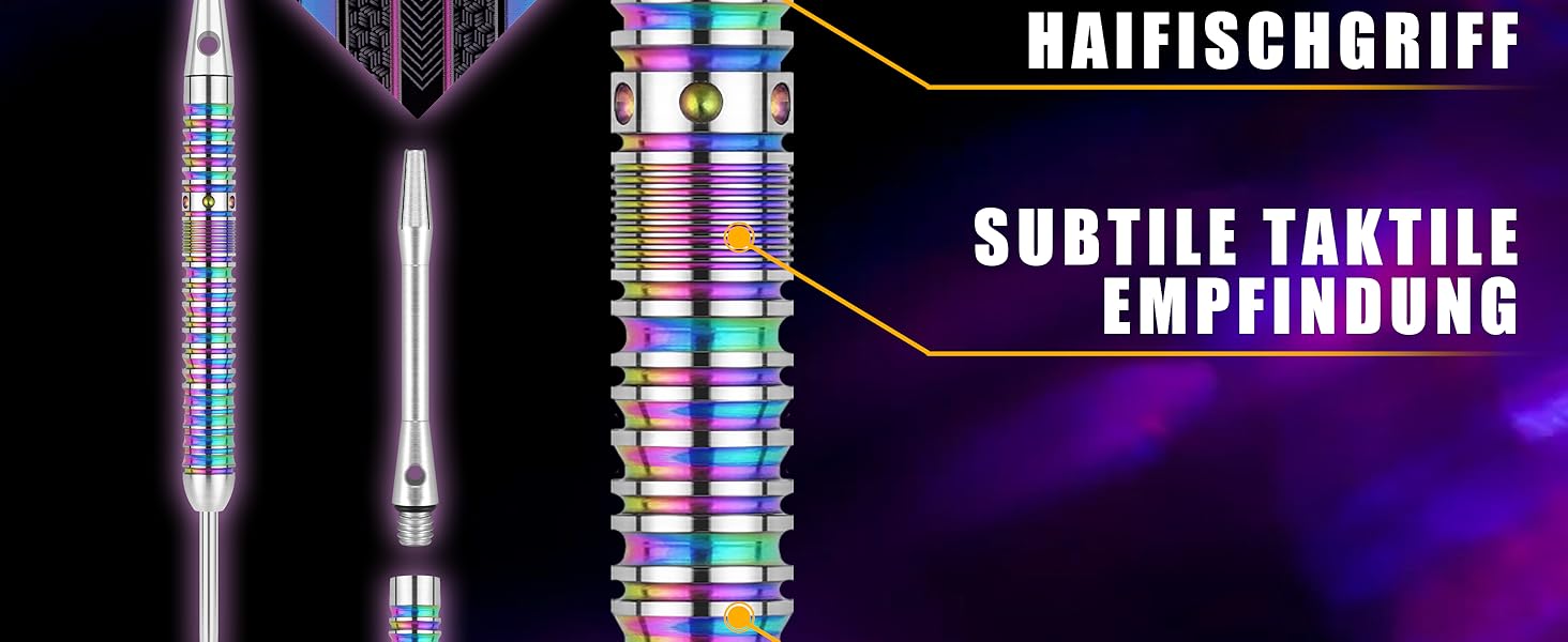 Дарти WIN.MAX Tungsten 90% (3 шт) 18-28г, металеві наконечники, професійні сталеві дротики 24г, кольорові