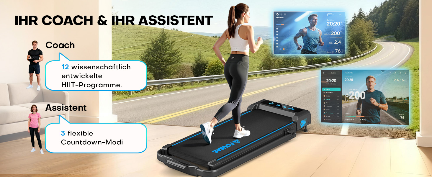 Бігова доріжка Walking Pad для дому з нахилом 9%, потужність 2.5HP, LED-дисплеєм та дистанційним керуванням, 12 програм, амортизація, до 150 кг