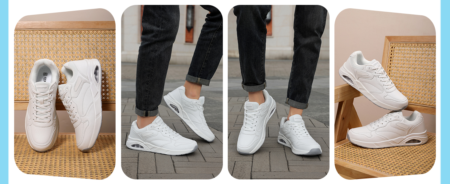 Чоловічі кросівки AX BOXING: легкі, стильні, для прогулянок та спорту. Розміри 41-46 EU. Шкіряні, зелені.