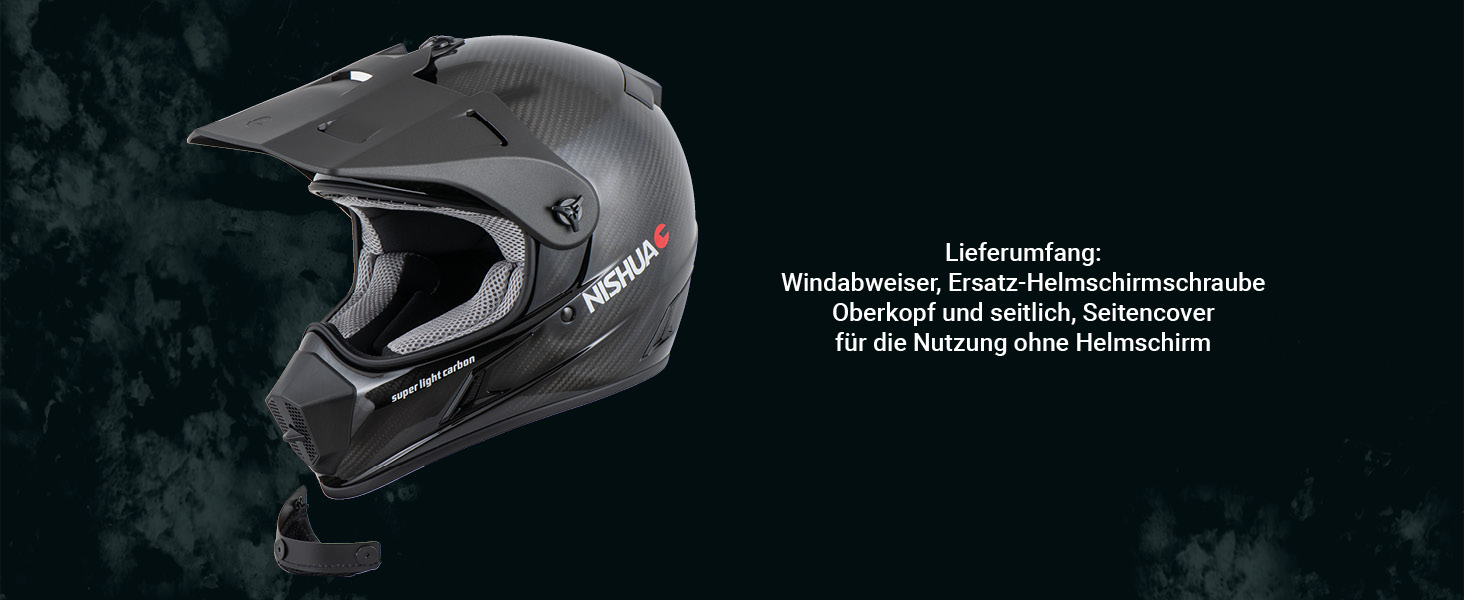 Мотошолом Enduro Carbon Evo, ECE сертифікований, ударостійкий, легкий, вентиляція, комфорт, карбон, чорний, XL