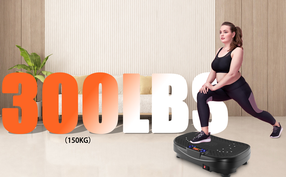 Вібраційна платформа для дому - тренажер для схуднення та формування тіла з 120 рівнями, 5 режимами, з еластичними стрічками та пультом дистанційного керування, для спалювання жиру та нарощування м'язів, ідеально для дому та домашнього спортзалу, чорного кольору