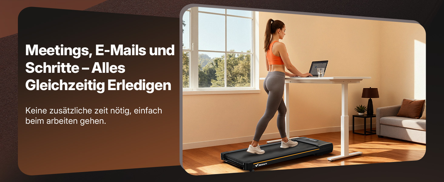 MERACH Walking Pad - біговий килимок для дому з регулюванням нахилу до 12%, максимальне навантаження до 180 кг, тихий мотор, стіл для бігу, дистанційне керування, динамік