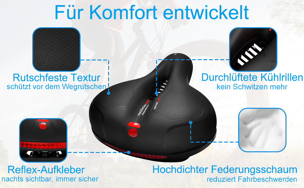 Велосипедний сідло Rarapop з Memory Foam: комфортне для MTB, шосе та міських велосипедів