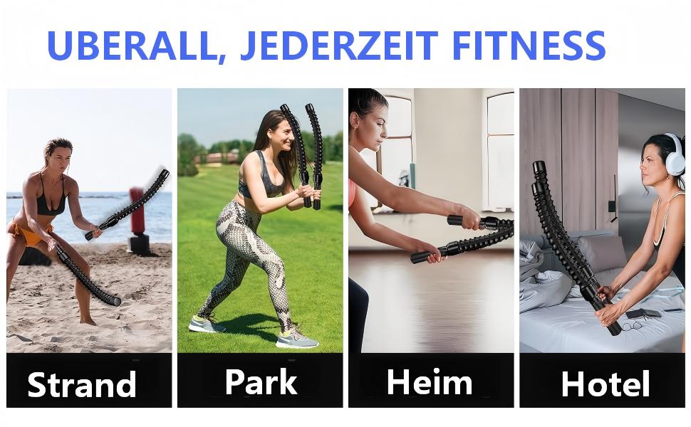 Битва мотузок: 2 шт. для кардіотренувань та силових вправ. Безшумні, портативні, для використання на вулиці