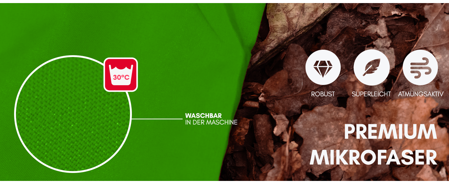 Спальний мішок NORDMUT® для подорожей: ультралегкий, з мікрофібри або бавовни, дихаючий, з кишенькою для подушки (зелений, поліестер)