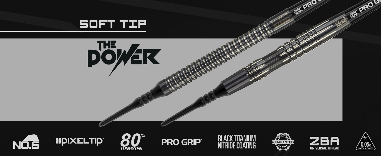 Дартс Target Phil Taylor Power 8-Zero 80% вольфрам 24G чорний"