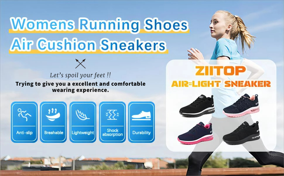 Жіночі кросівки для бігу та фітнесу: зручні, дихаючі, з амортизацією, розмір 40 EU, чорно-білі