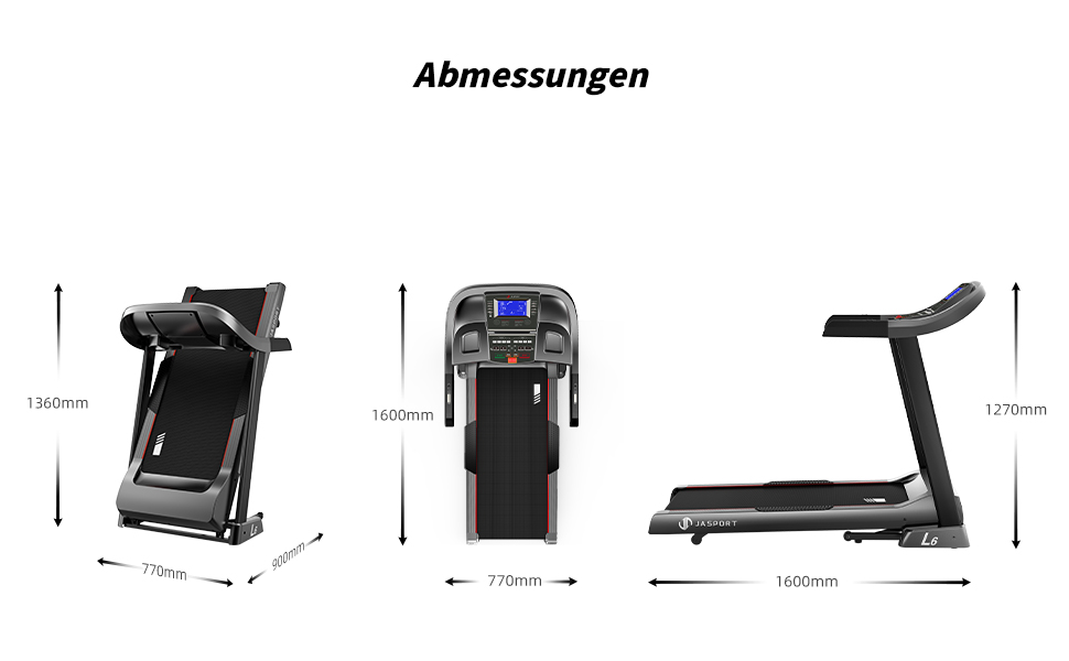 Бігова доріжка L3 для дому, складаний, з тихою амортизацією, Bluetooth, сумісний з Kinomap та Zwift, потужність 4PS, швидкість до 20 км/год, кут нахилу 18%, розмір бігового полотна 1340x480 мм, вантажопідйомність до 120 кг