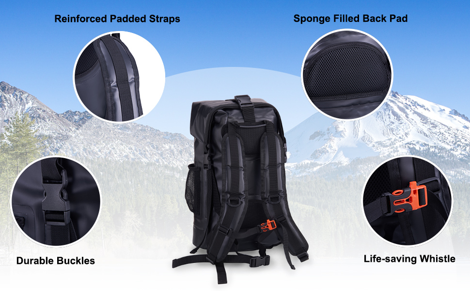 Водонепроникний мішок Blueshyhall Dry Bag 30L: рюкзак, ролтоп, 30 літрів - для каякінгу, кемпінгу, риболовлі, подорожей