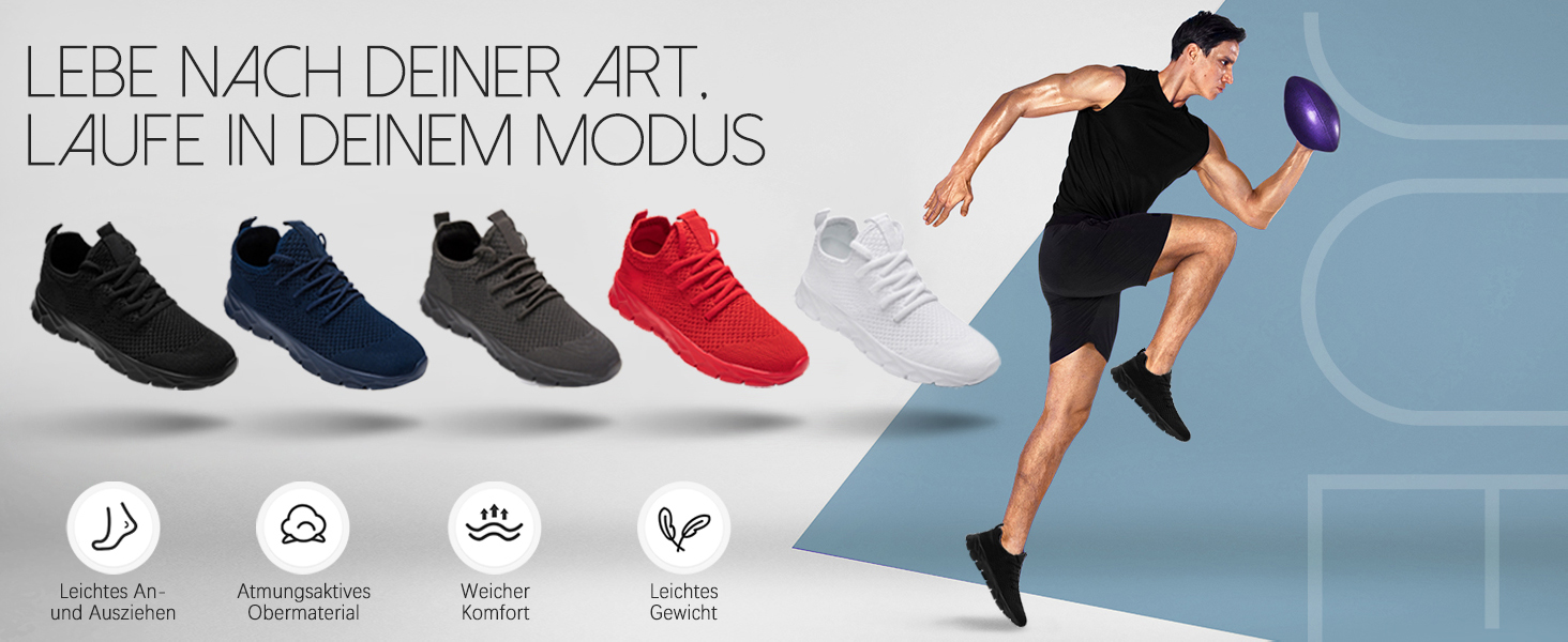 Чоловічі кросівки для бігу та фітнесу, спортивне взуття, білі, 42 EU