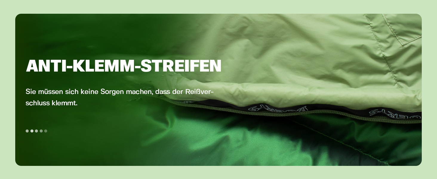 Спальний мішок BUERTS Daunen Summer, 620FP, компактний, для дорослих та підлітків, кемпінг, походи, активний відпочинок. З компресійним мішком. Температура комфорту: 16°C (зелений 5°C)