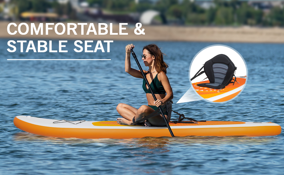 Надувна SUP-дошка YU YUSING 320/335x76x16.5 см з веслом, насосом, рюкзаком, страхувальним шнуром і водонепроникною сумкою, для стоячого веслування, до 150 кг