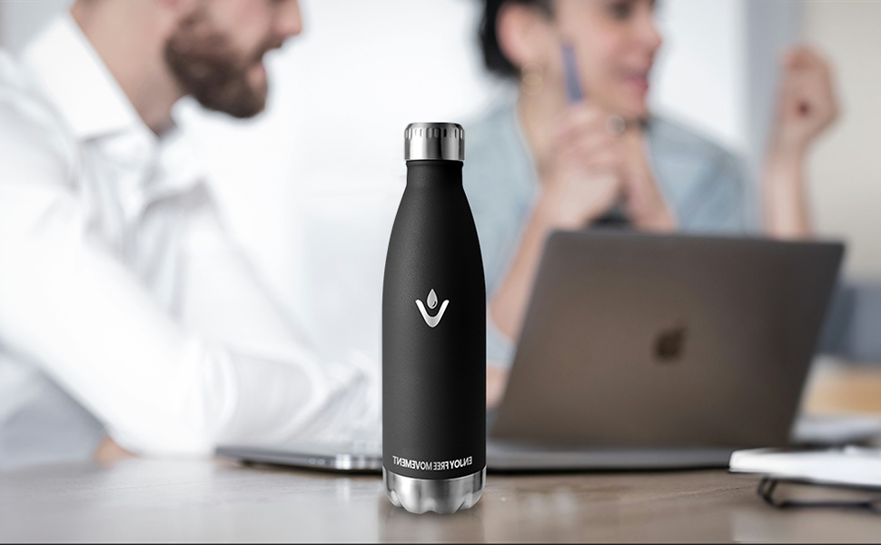 Фляга для води 750 мл, нержавіюча сталь, без BPA, з подвійними стінками, герметична, для спорту, фітнесу, подорожей, кемпінгу, велосипеду, зелений мох (750 мл, Темно-синій-1)