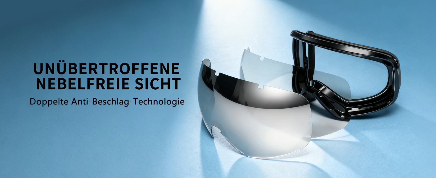 Окуляри для сноуборду та гірських лиж Innerking OTG, Anti-fog & UV400, з подвійним склом для корекції зору, чоловічі/жіночі/підліткові, чорний/срібний (VLT 11%)