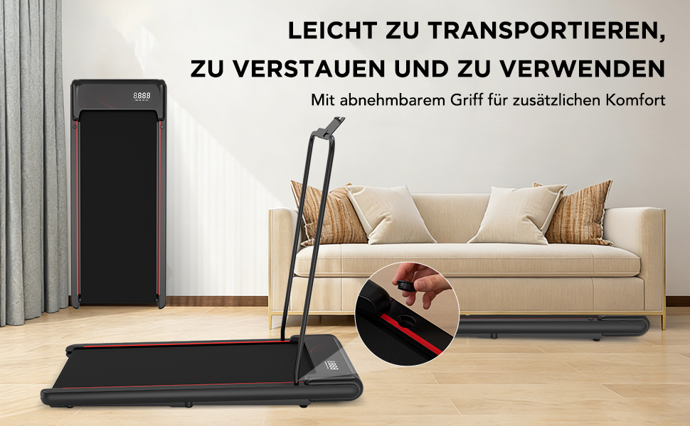 Біговий тренажер LIKESPORTING: компактний, з регулюванням нахилу, тримачем для планшета та пультом керування. Для дому та офісу, чорний