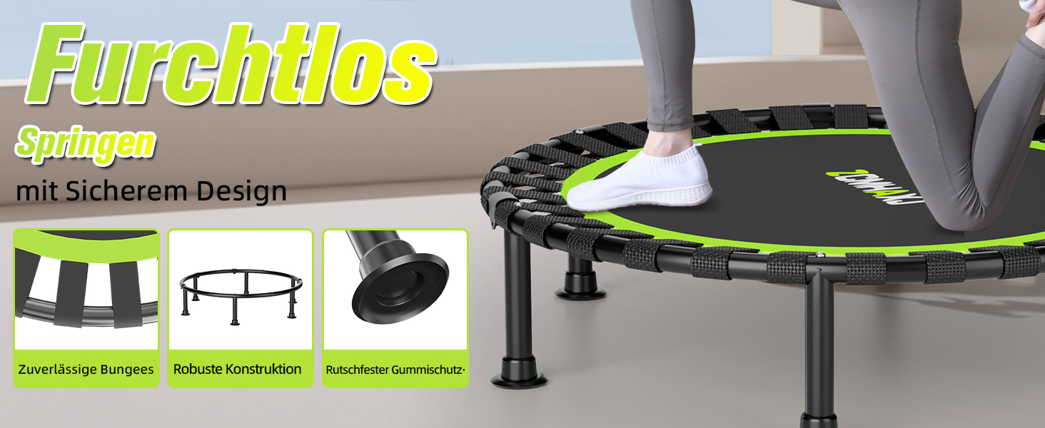 Міні-трамплін складний, 101,6 см, для дорослих та дітей, 204 кг, для занять фітнесом вдома, без ручки