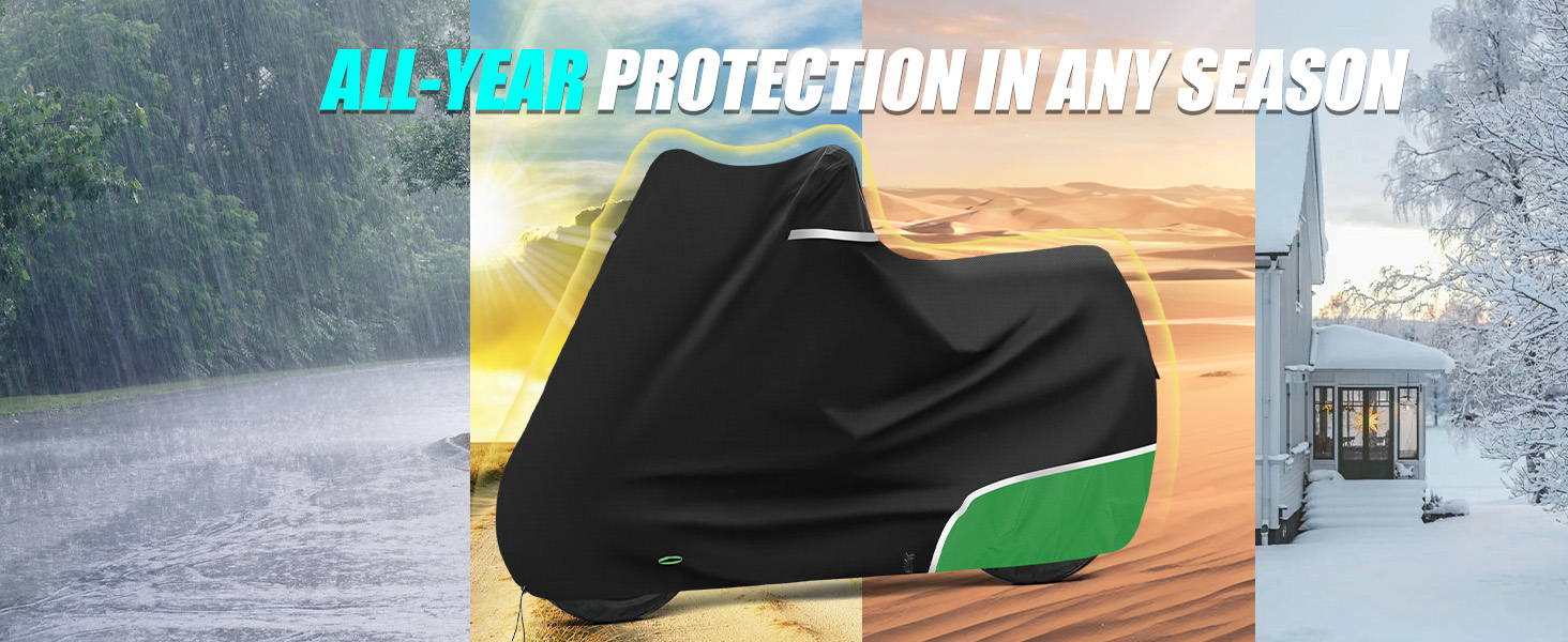 Водонепроникний чохол для мотоцикла Kawasaki Z650 / Z-серія, захисний зимовий тент з міцної тканини 420D Oxford, сіро-зелений
