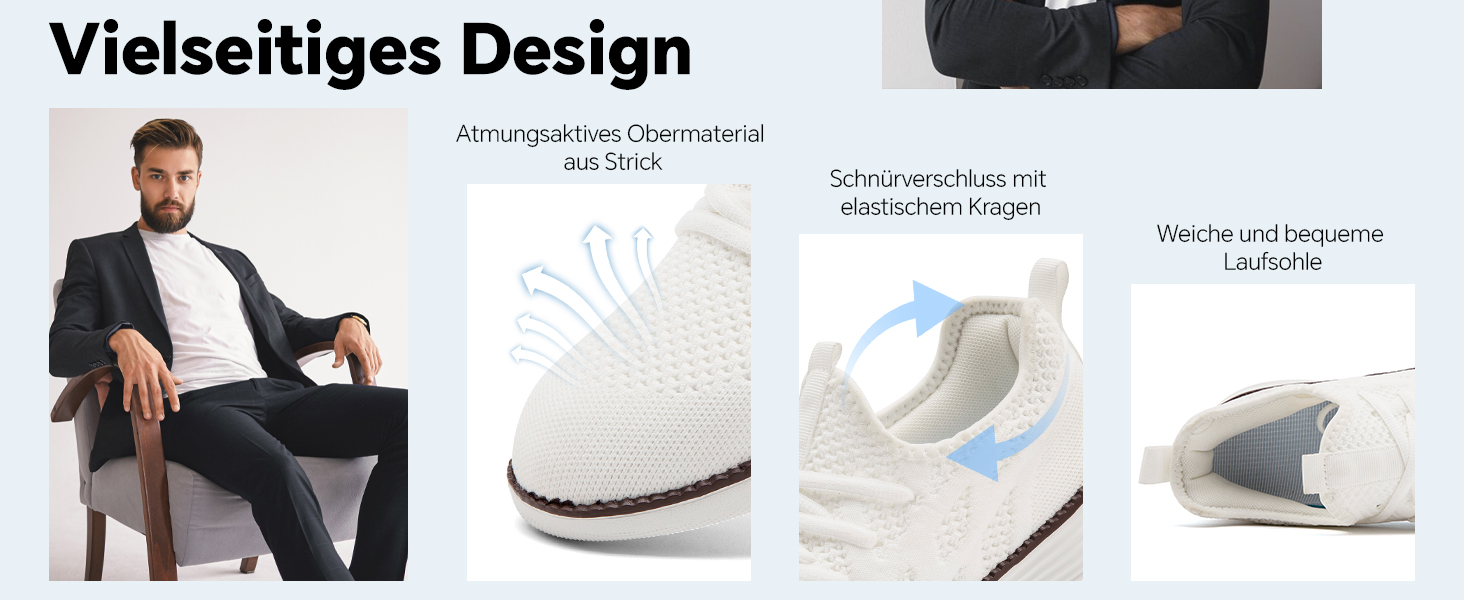 Чоловічі бігові кросівки для спорту та прогулянок. Зручні, легкі, дихаючі, з антиковзкою підошвою. Розмір 43 EU, колір білий