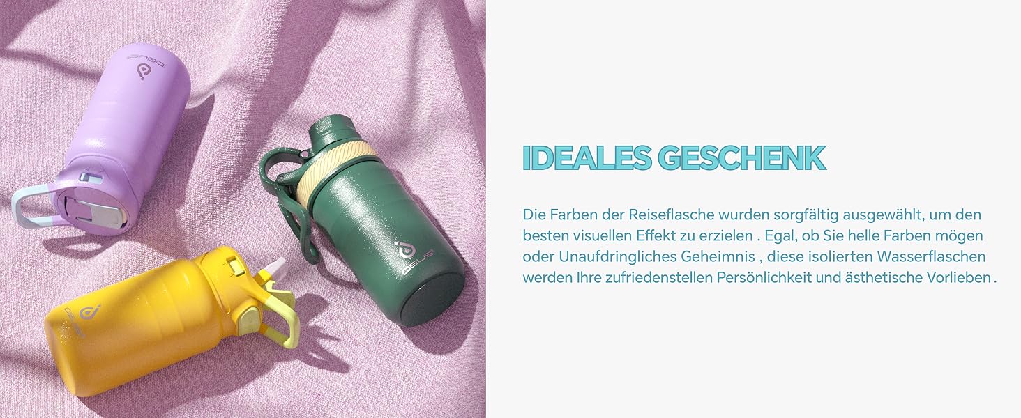 Термос IDEUS з нержавіючої сталі, 32oz (946 мл), подвійні стінки, спортивна пляшка, металева термокружка з герметичним кришкою, колір Seladon